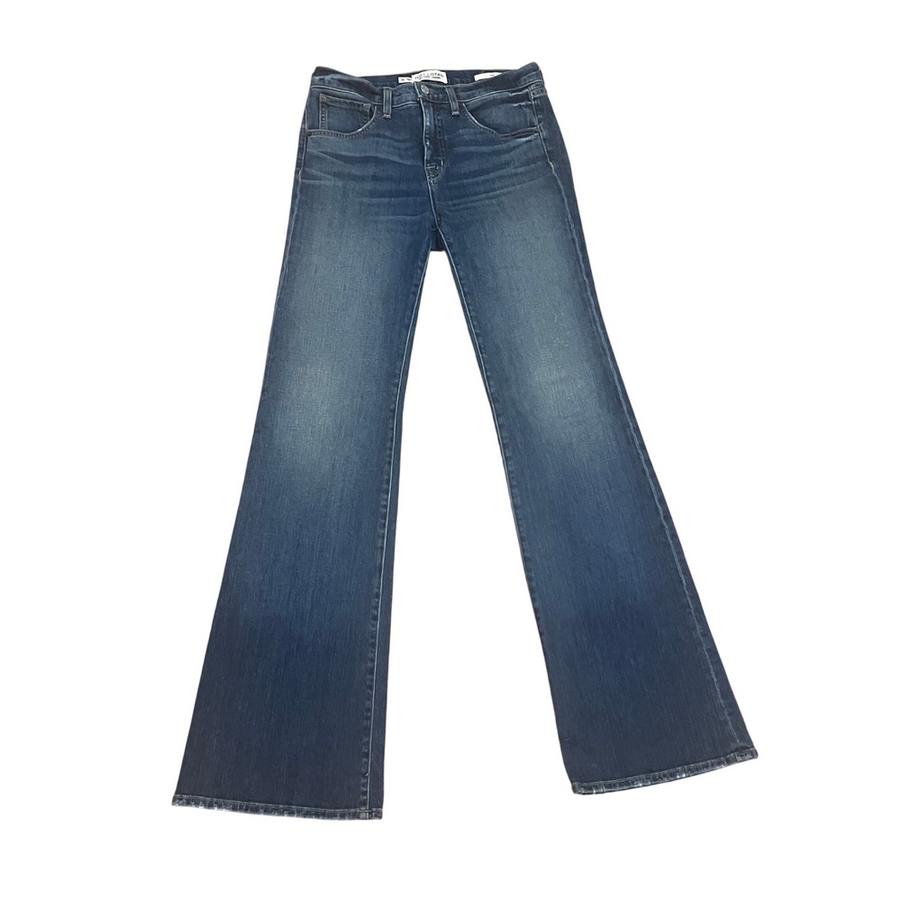 Nili Lotan Women's 26 Celia High Rise Flare Jeans Indigo Blue Indie Bohom USA